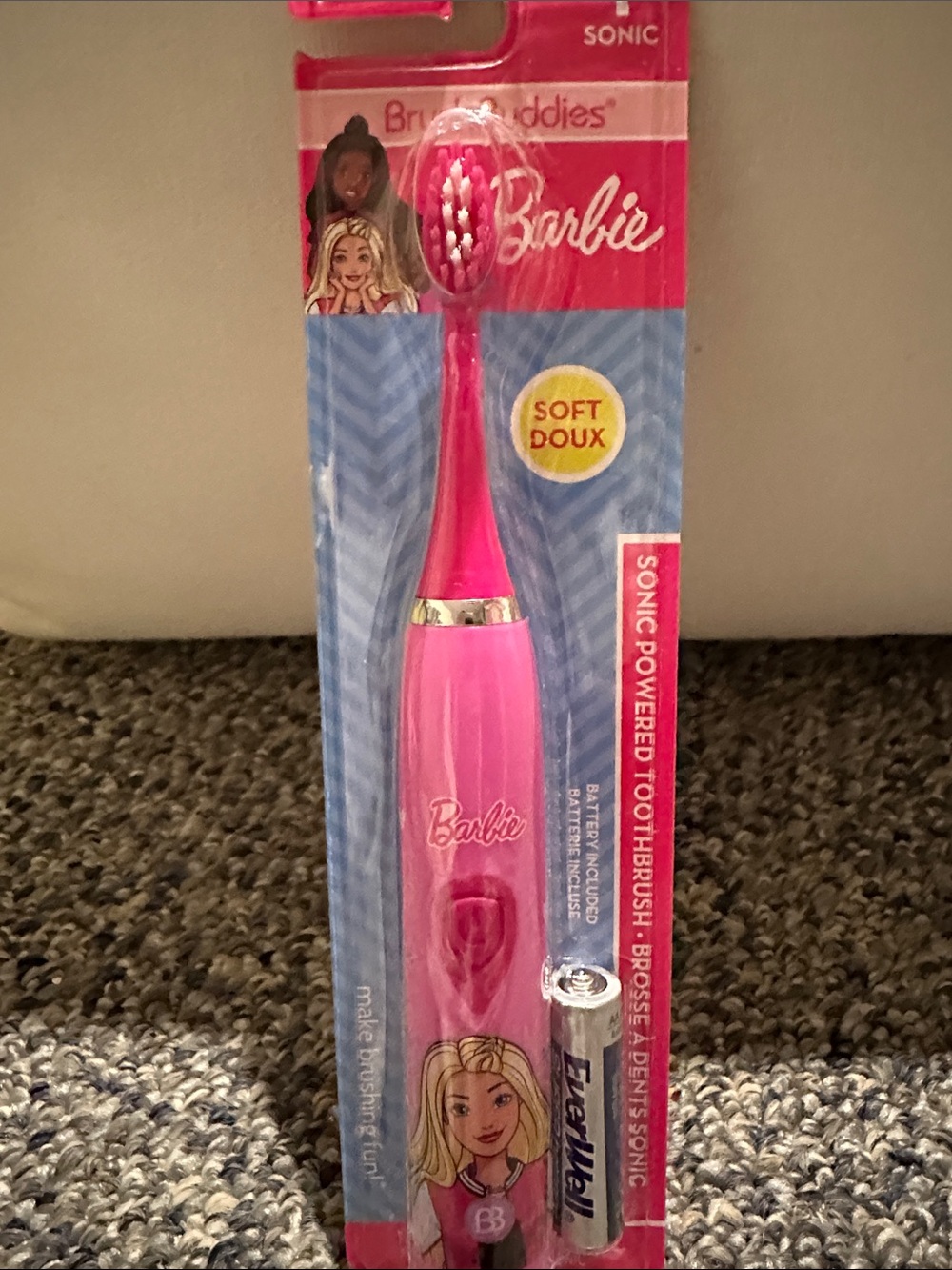 Barbie Pink Sonic Kids Toothbrush with Battery